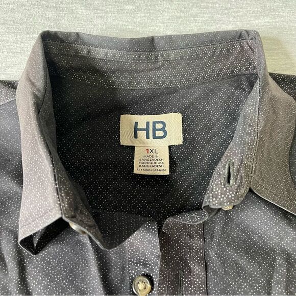 HB Big & Tall Men’s Plaid and Print Button-Up Dress Shirts 2 PCS. Set - Picture 6 of 7